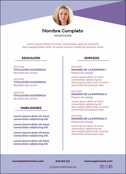 plantilla currículum editor video